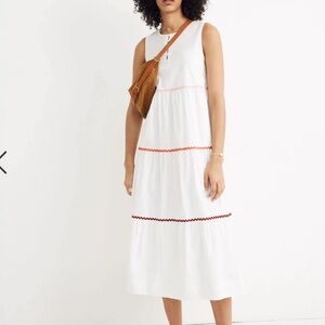 Madewell Rickrack Cattail Tiered Dress